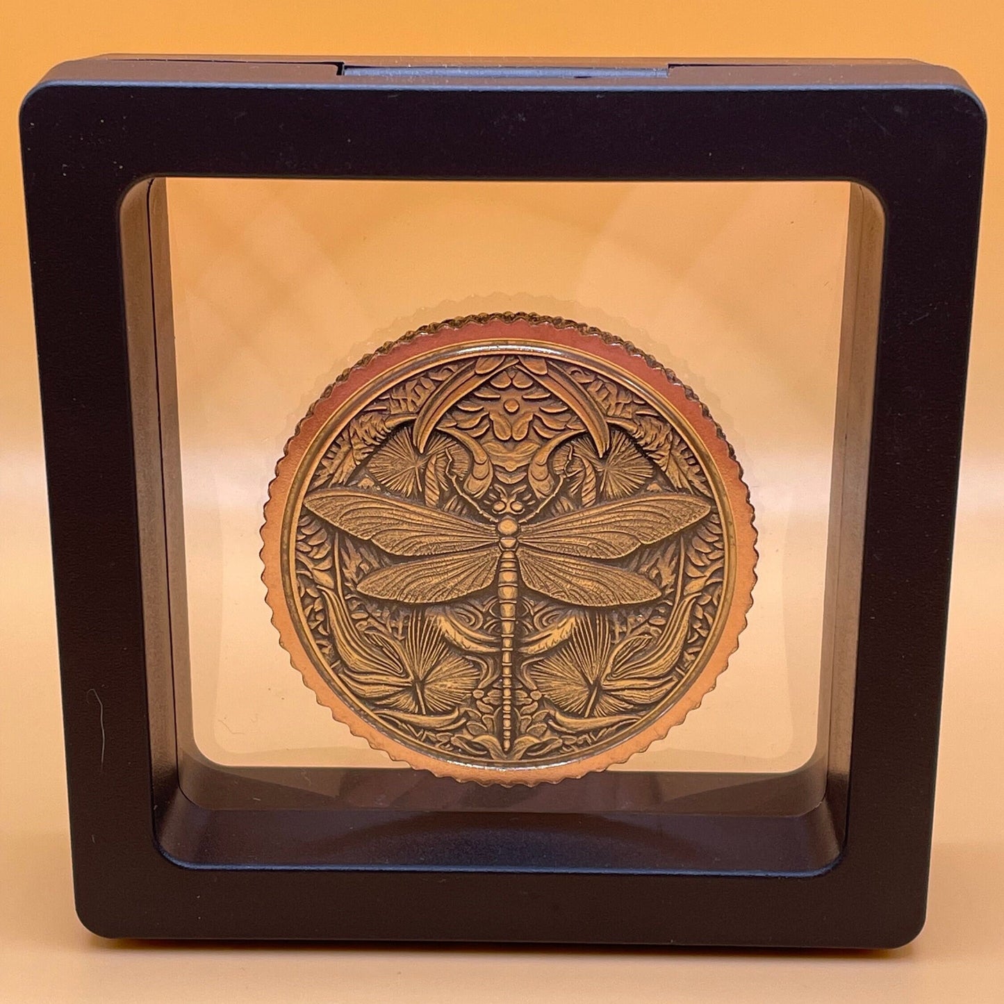 Delicate Wings - Brass Coin with Dragonfly