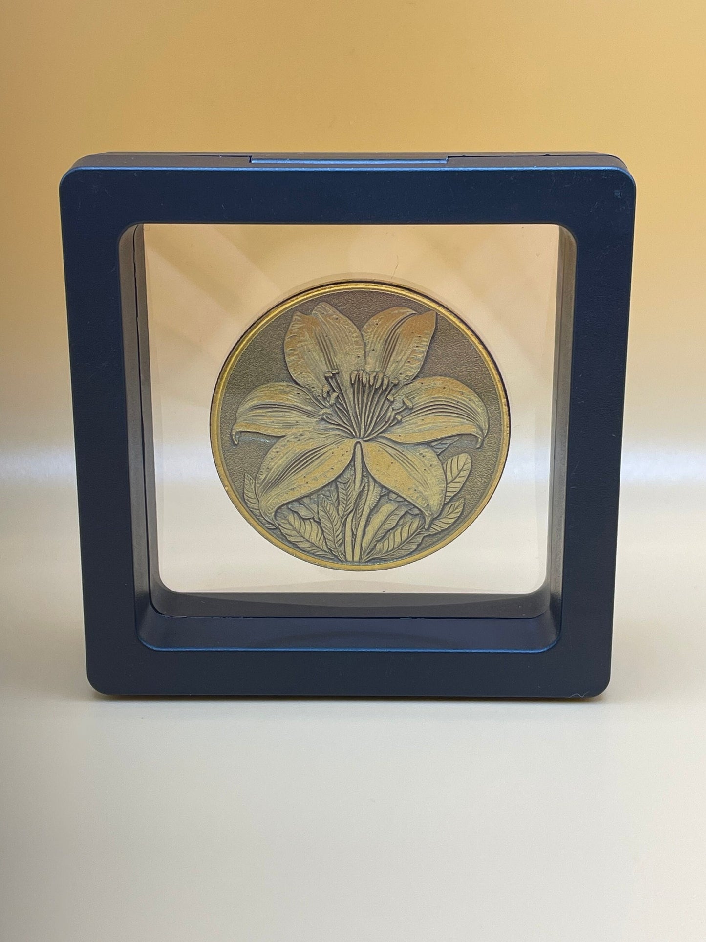 Tranquil Blooms - Lily Flower Brass Coin
