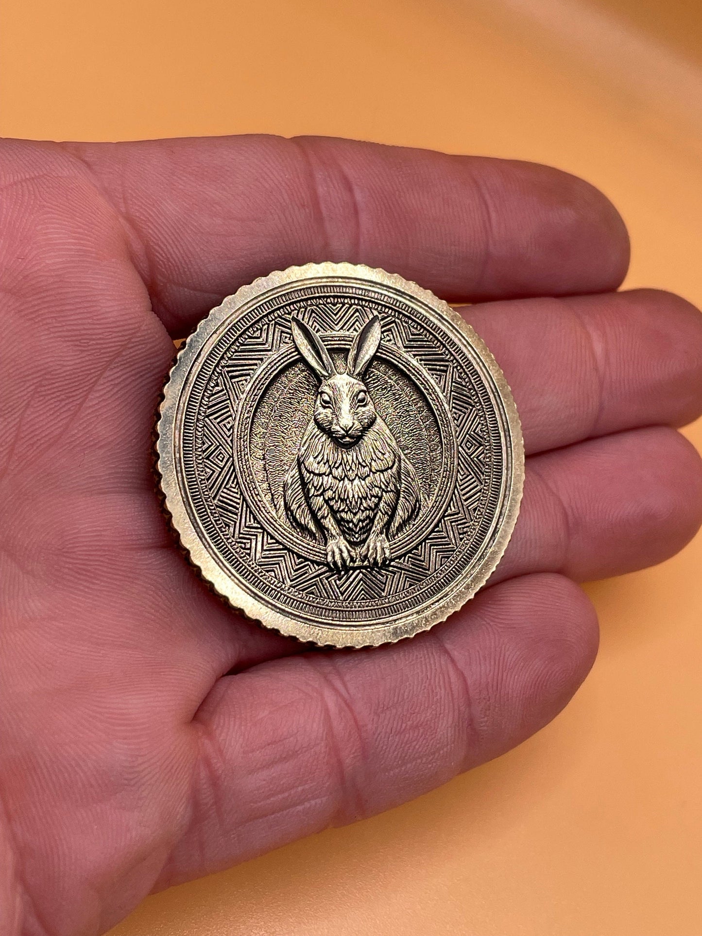 Enchanted Hare - Brass Coin with Hare