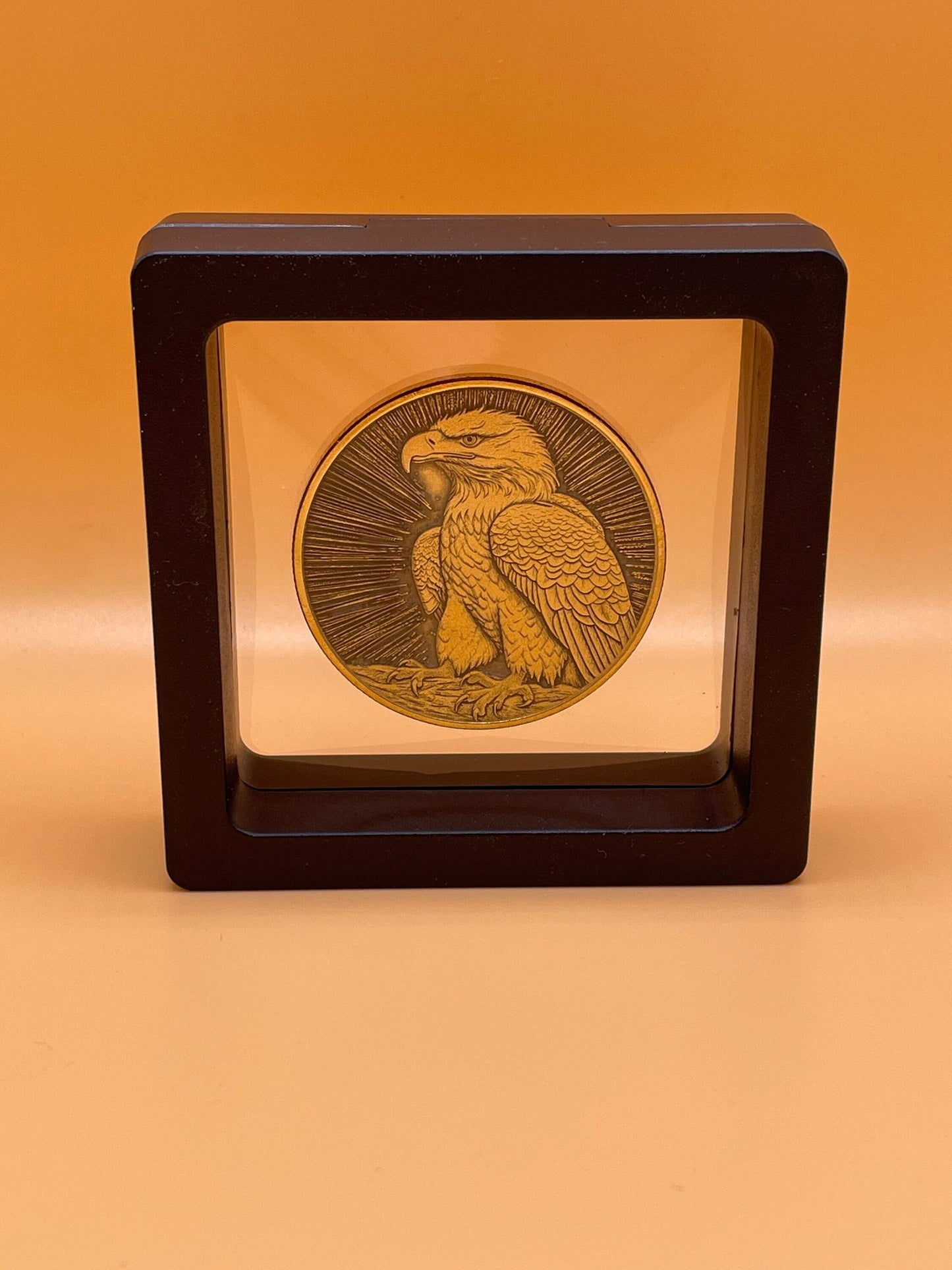Majestic Bald Eagle - Brass Coin of Freedom and Strength