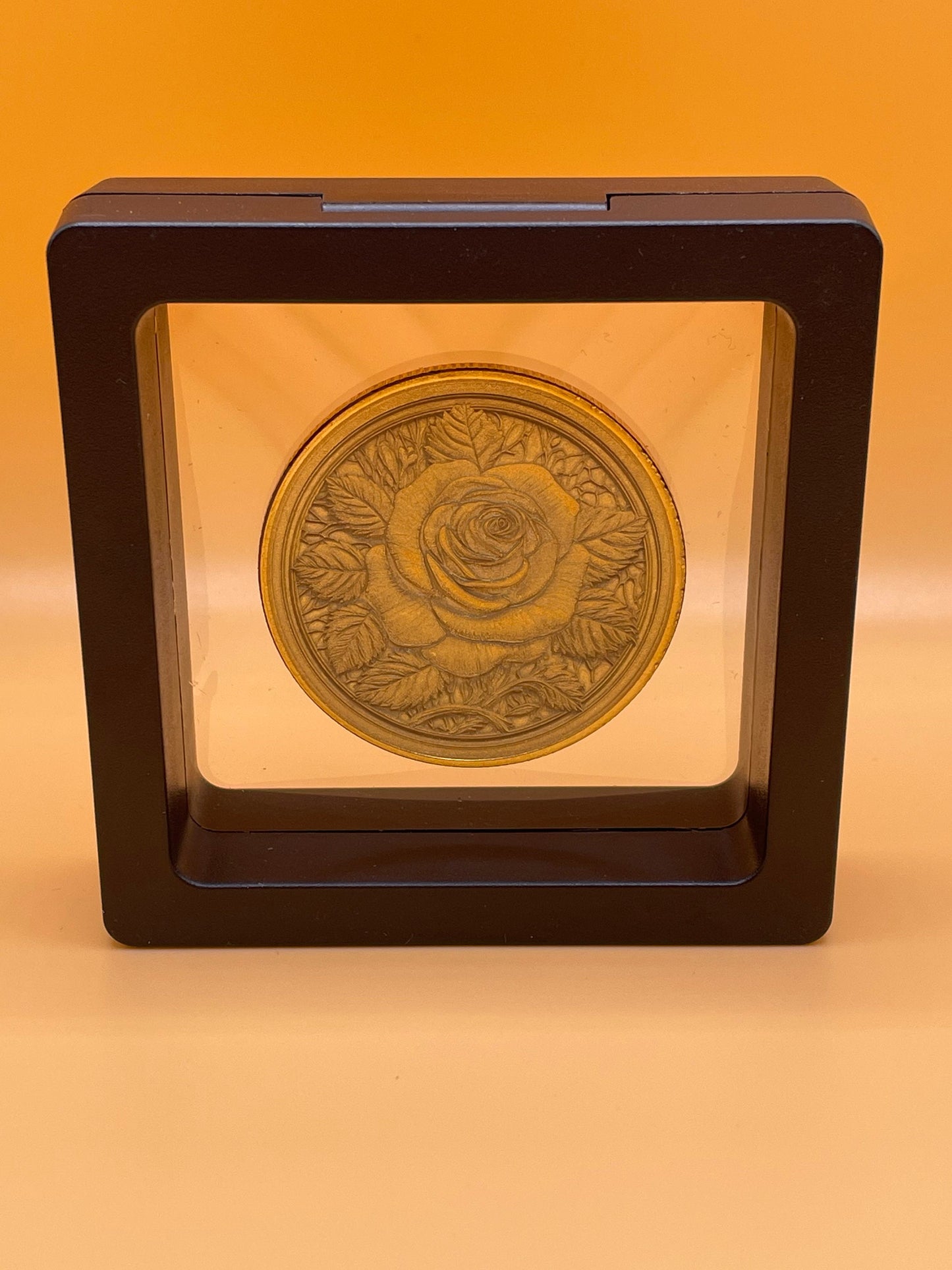 Eternally Enchanting Flower - Brass Coin with Rose