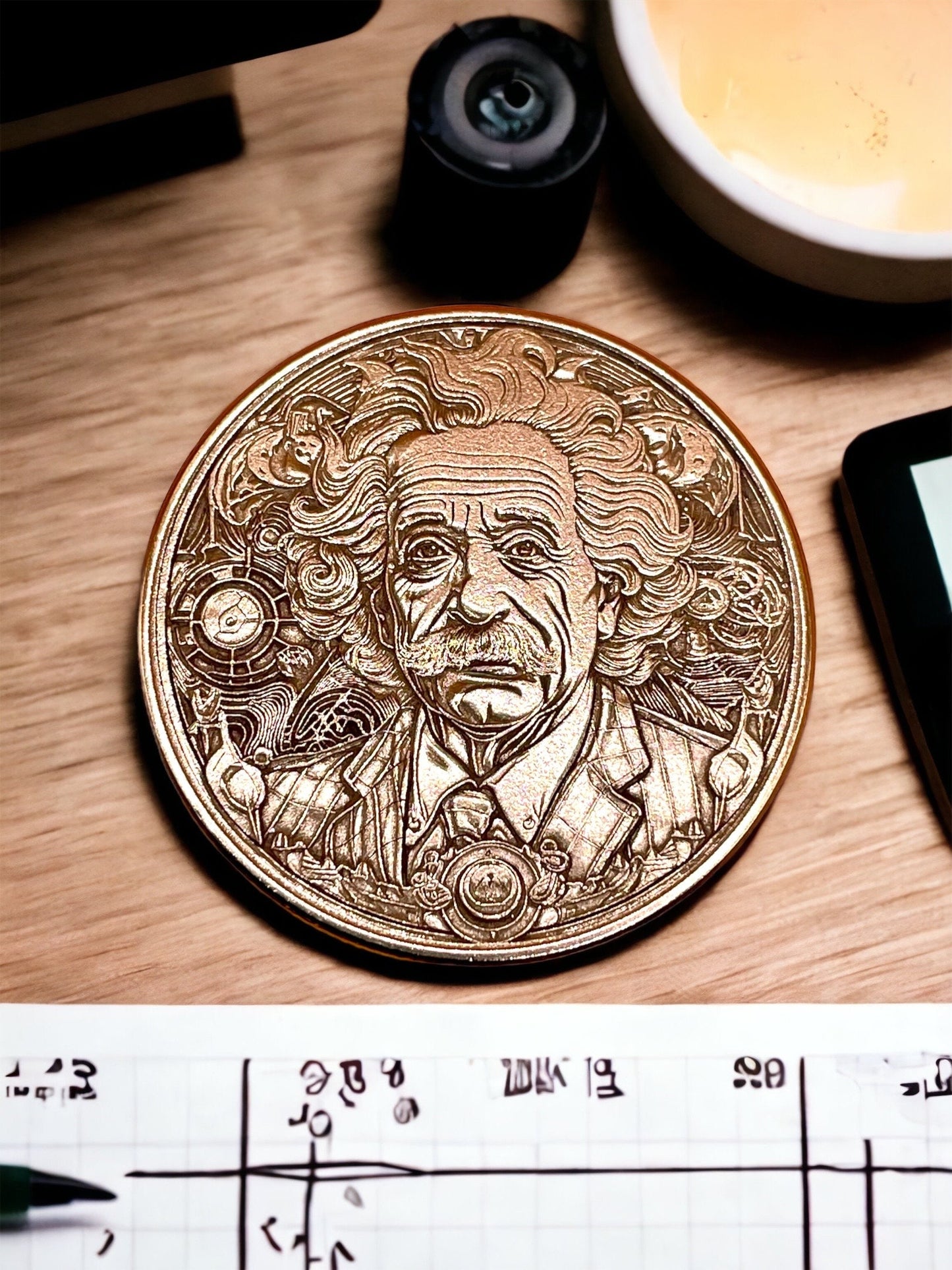 Genius Mind - Albert Einstein Brass Coin