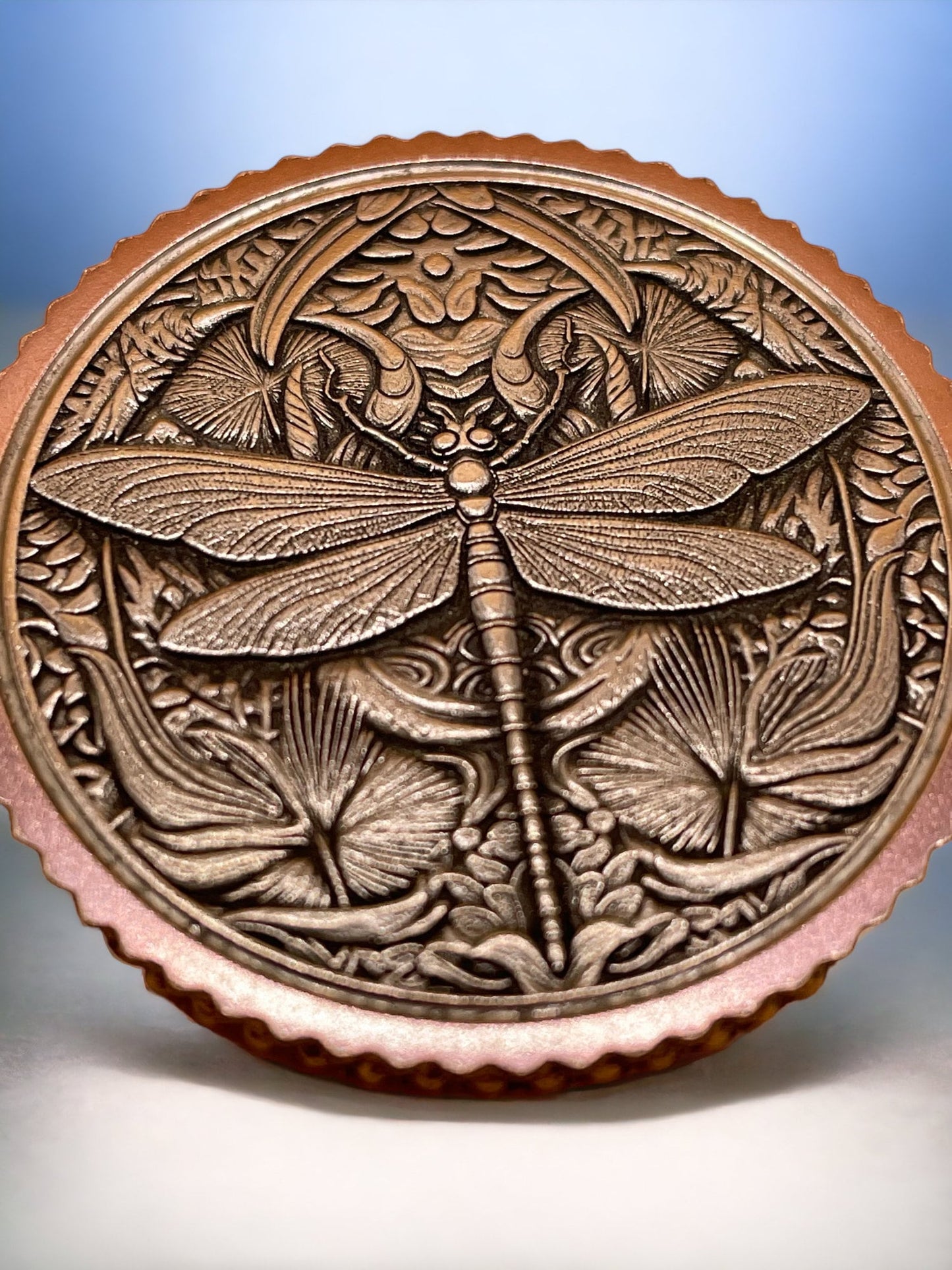 Delicate Wings - Brass Coin with Dragonfly