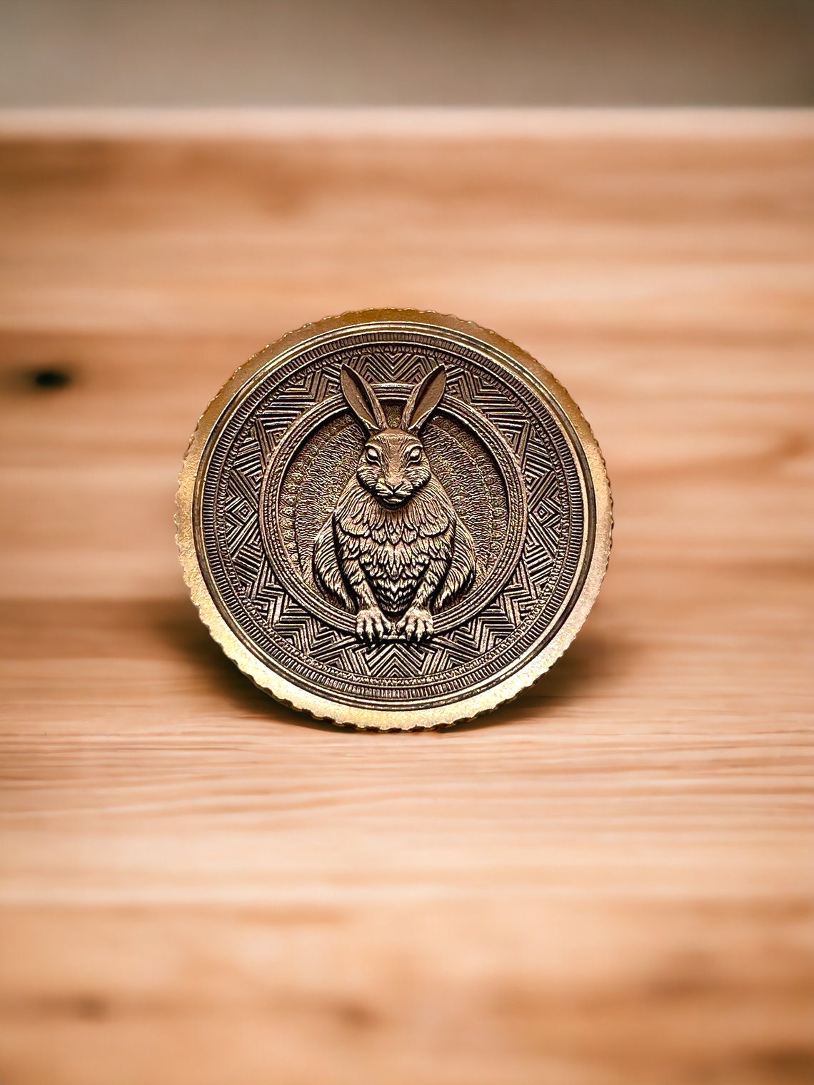 Enchanted Hare - Brass Coin with Hare