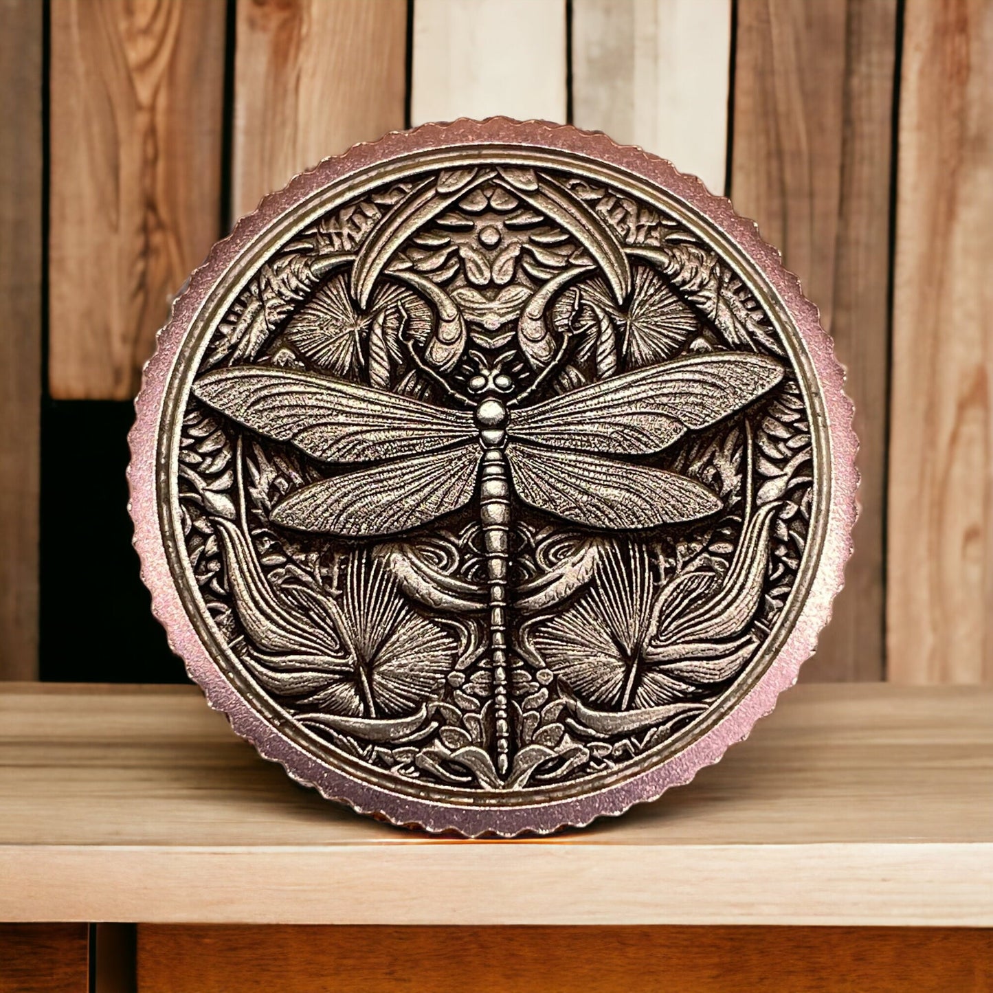Delicate Wings - Brass Coin with Dragonfly