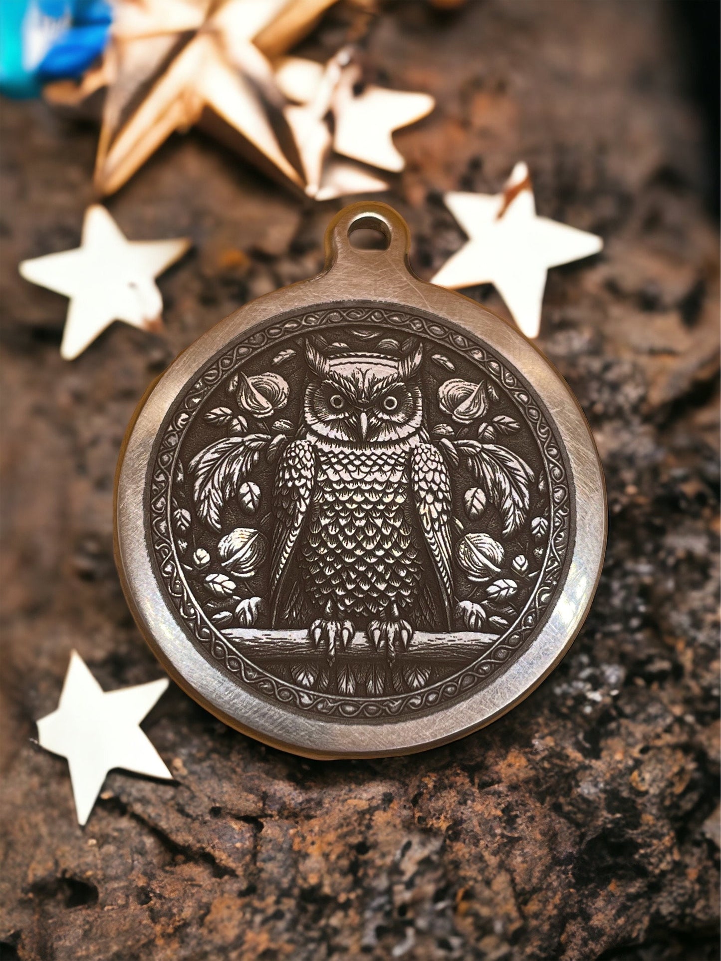 Mystical Owl - Wisdom and Serenity Brass Pendant