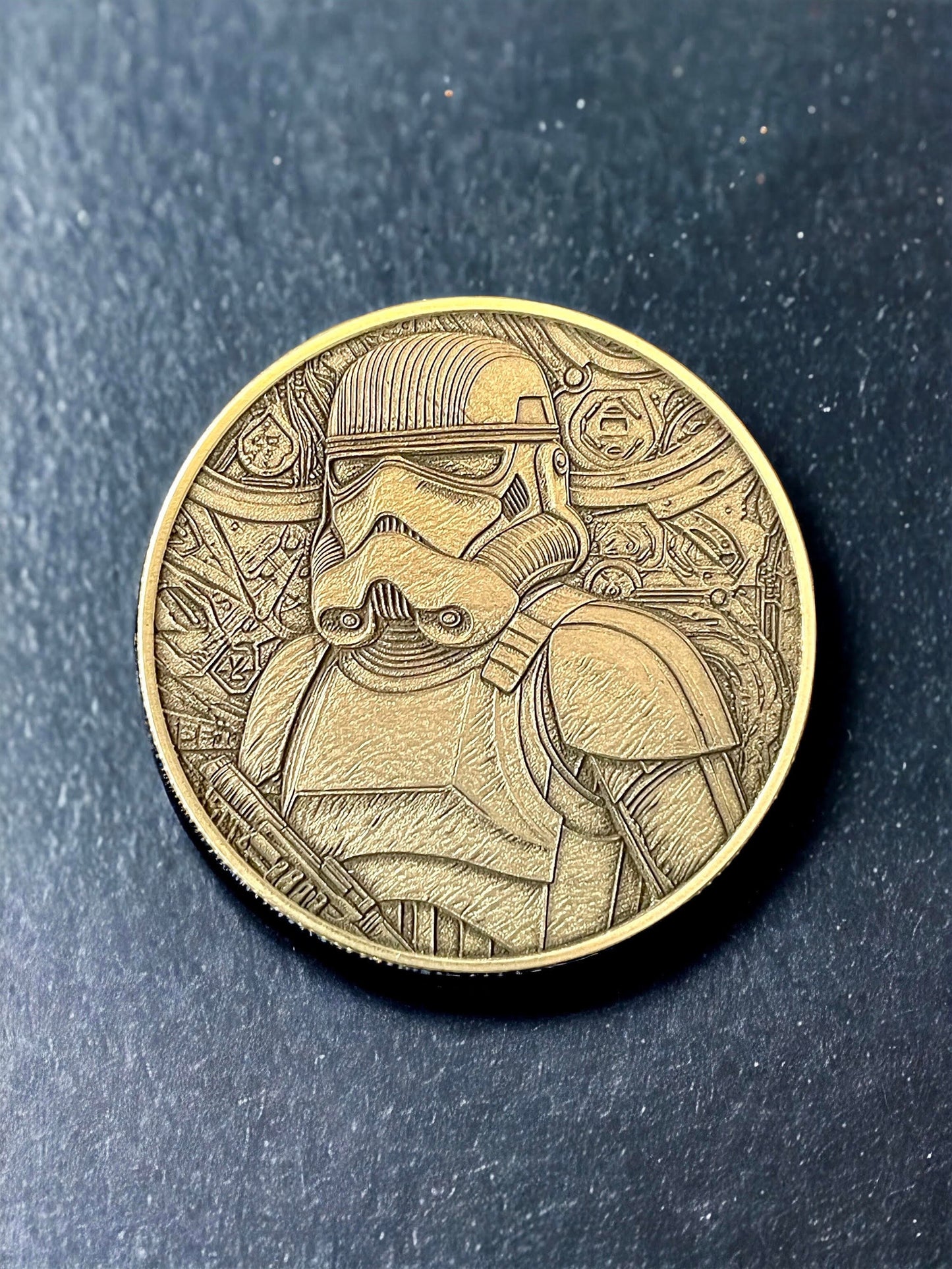 Galactic Guardians - Star Wars Stormtrooper Engraved Brass Coin