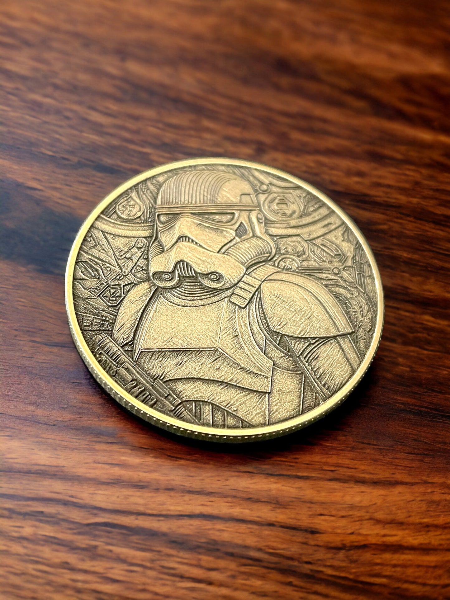 Galactic Guardians - Star Wars Stormtrooper Engraved Brass Coin