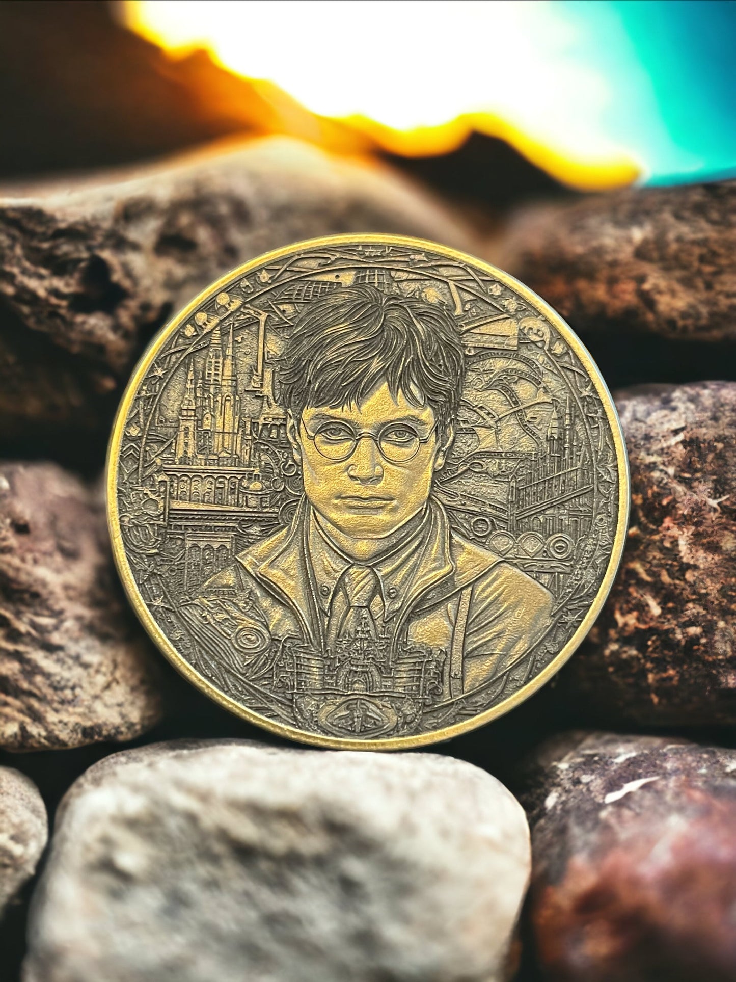 Wizarding World Relic - Harry Potter Engraved Brass Coin