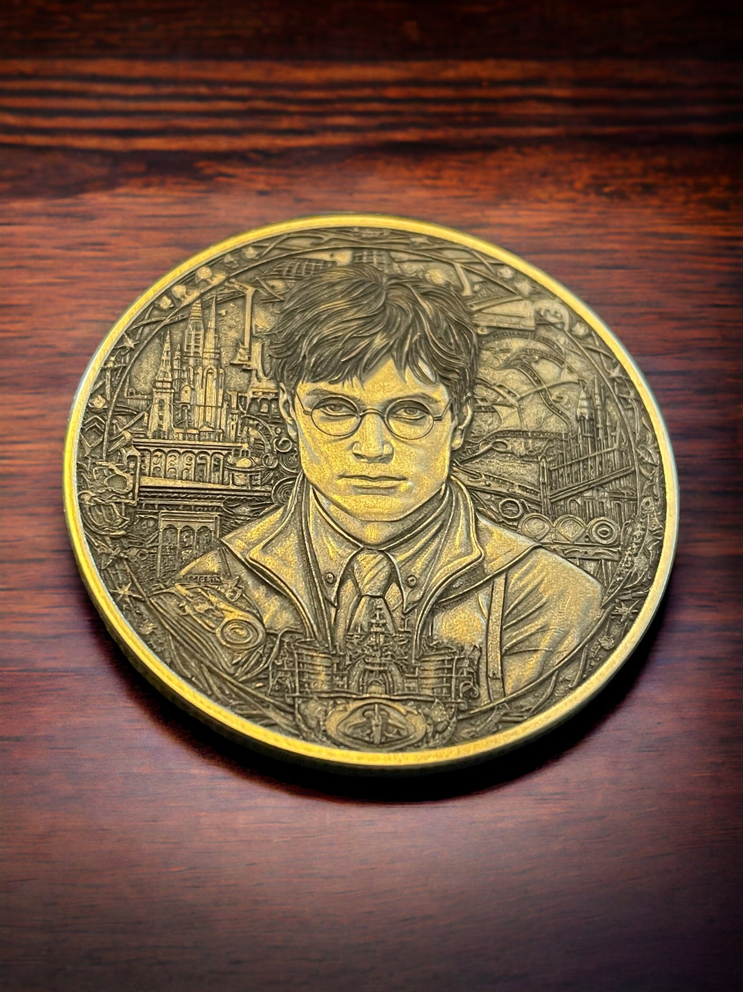 Wizarding World Relic - Harry Potter Engraved Brass Coin