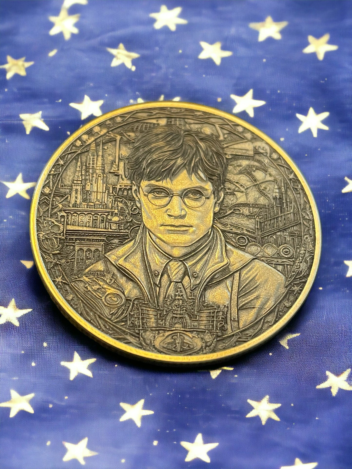 Wizarding World Relic - Harry Potter Engraved Brass Coin