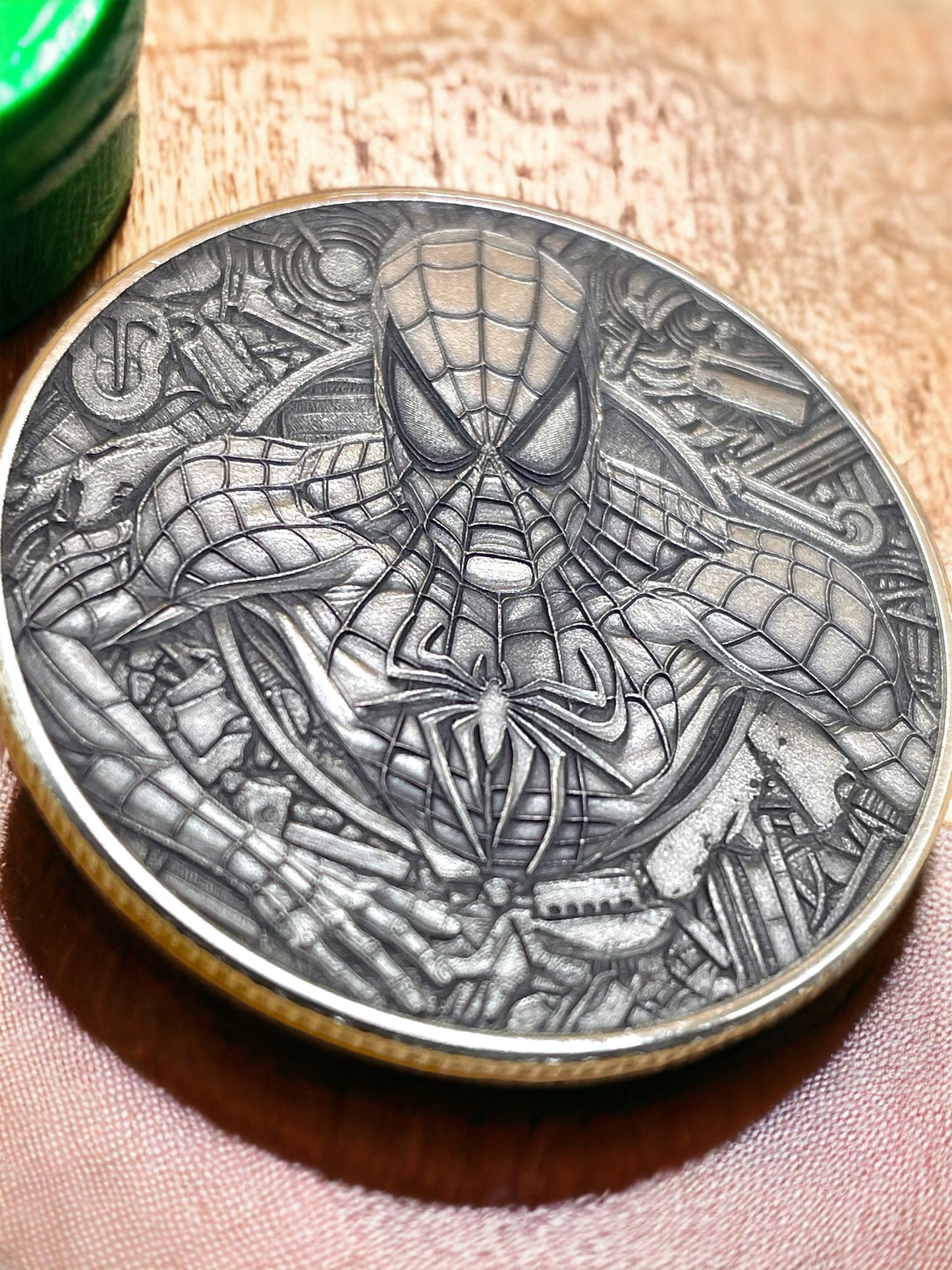 Web-Slinger's Tribute - Spider-Man Engraved Brass Coin
