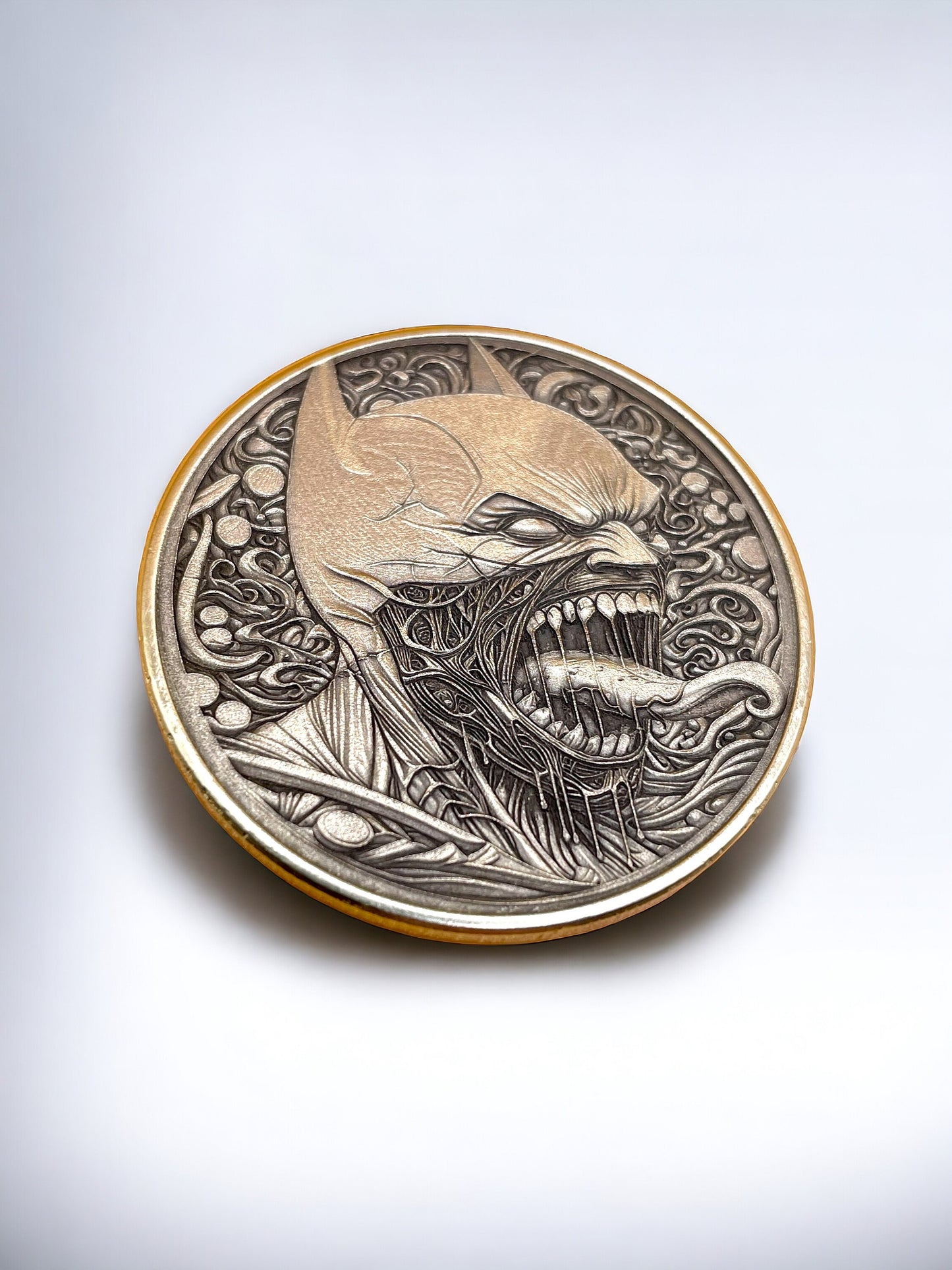 Dark Symphony - Brass Coin with Symbiote Batman