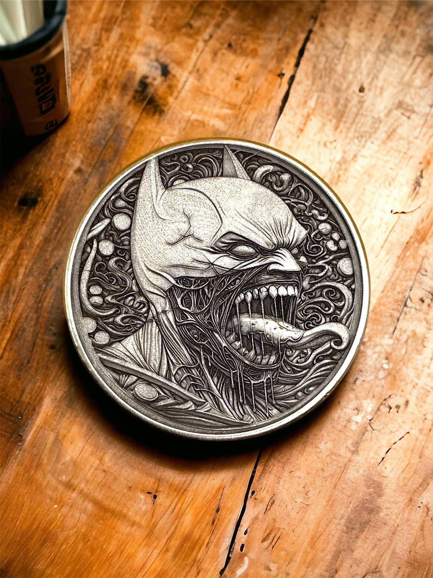 Dark Symphony - Brass Coin with Symbiote Batman