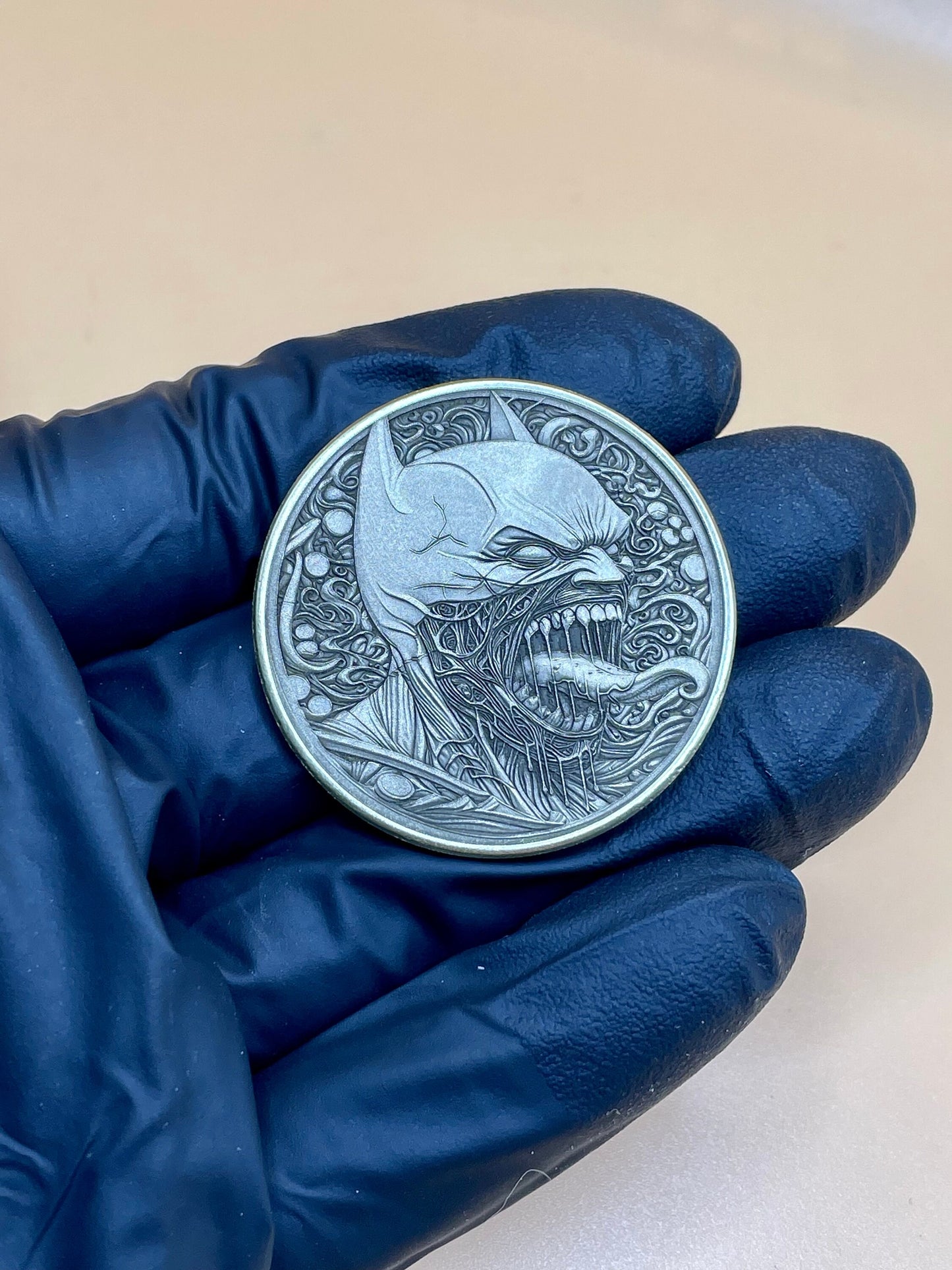Dark Symphony - Brass Coin with Symbiote Batman