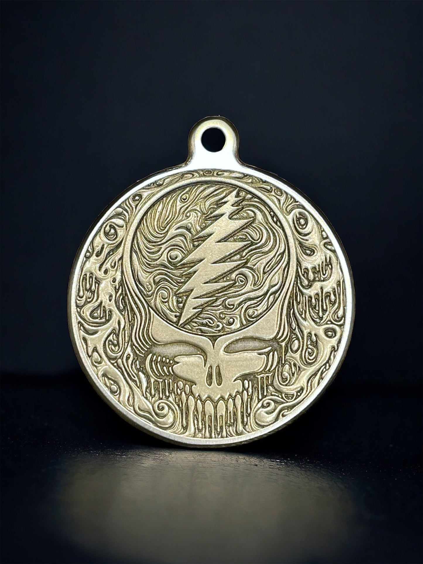 Psychedelic Groove - 44mm Brass Grateful Dead Logo Pendant