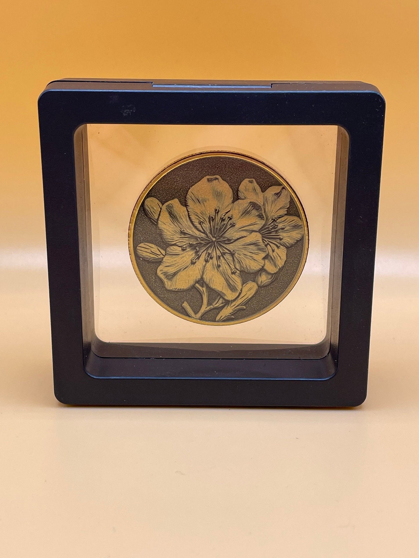 Serenity in Bloom - Cherry Blossom Flower Brass Coin