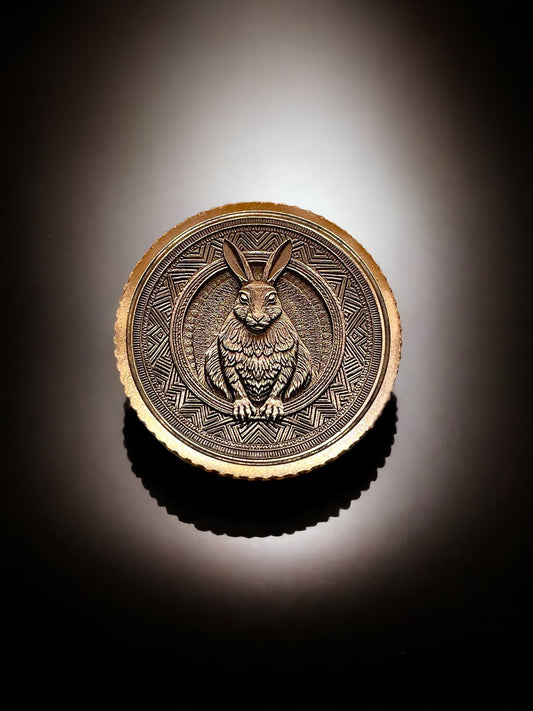 Enchanted Hare - Brass Coin with Hare