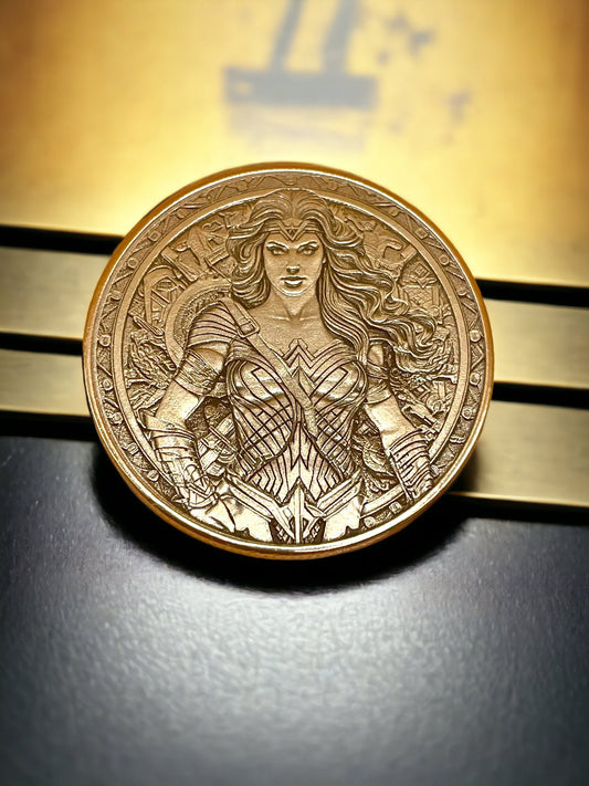 Wonder Woman Brass Coin - Strength and Grace