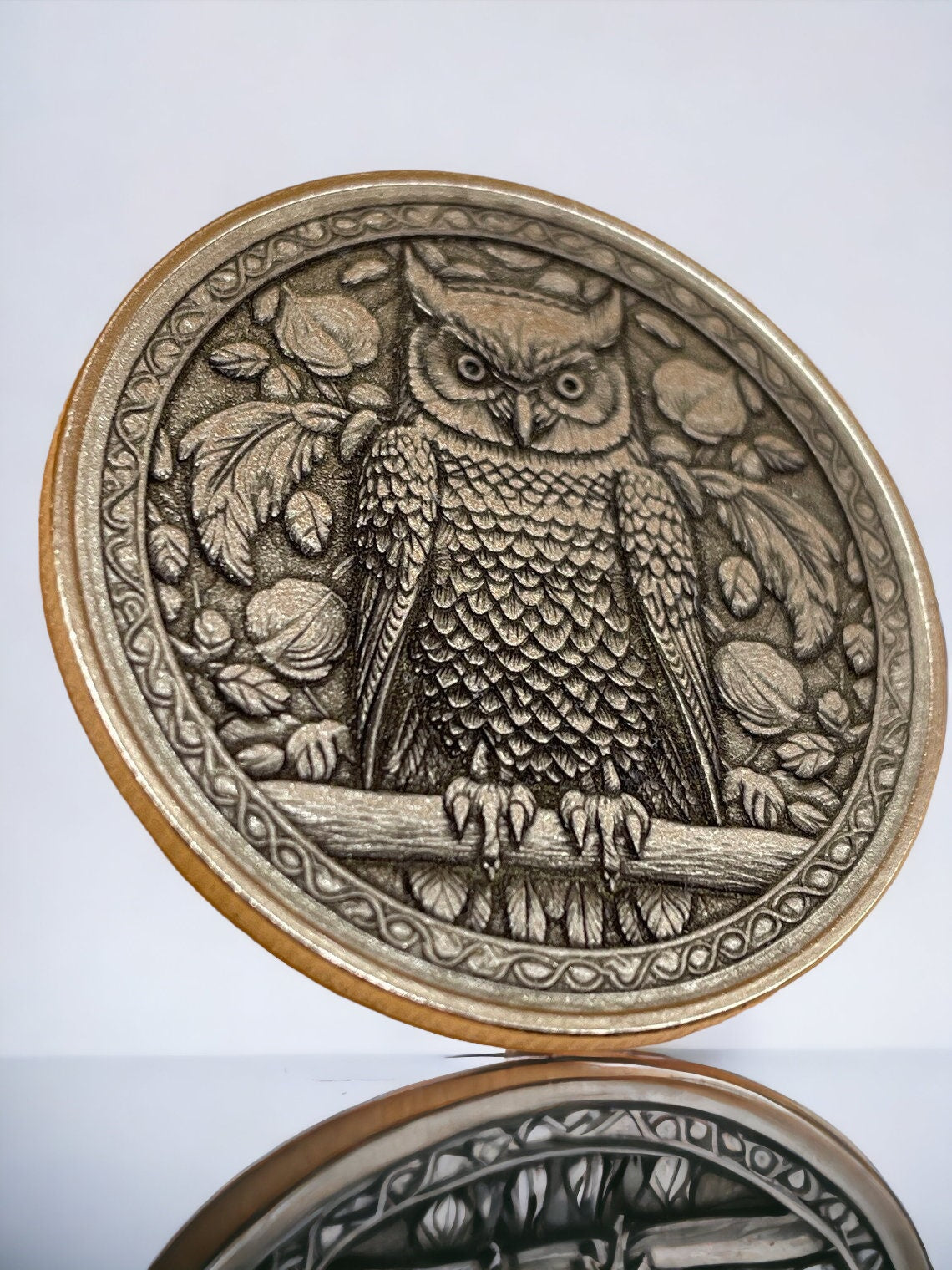 Mystical Owl - Wisdom and Serenity Brass Coin