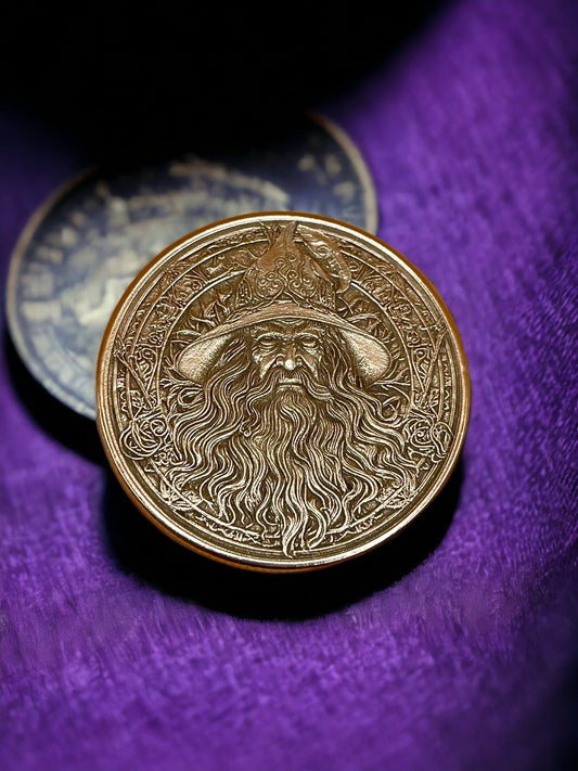 The Guiding Light - Gandalf the Grey Brass Coin