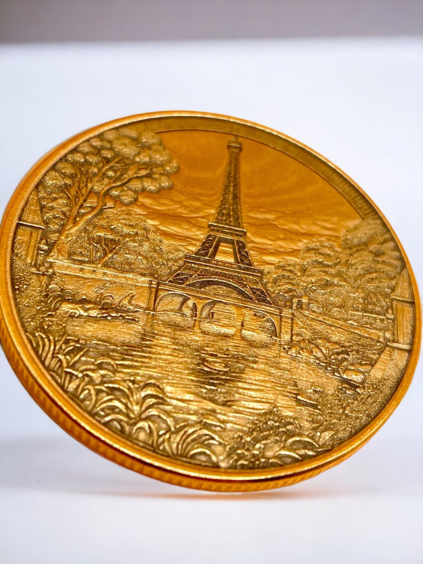 Parisian Elegance - Eiffel Tower Brass Coin