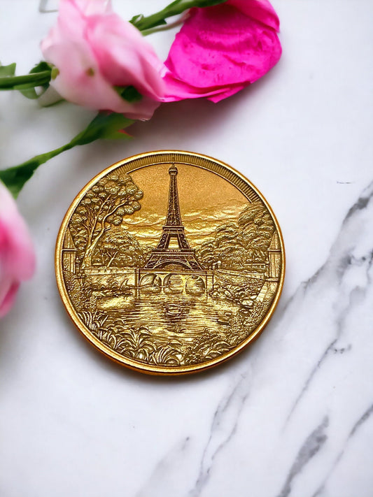 Parisian Elegance - Eiffel Tower Brass Coin