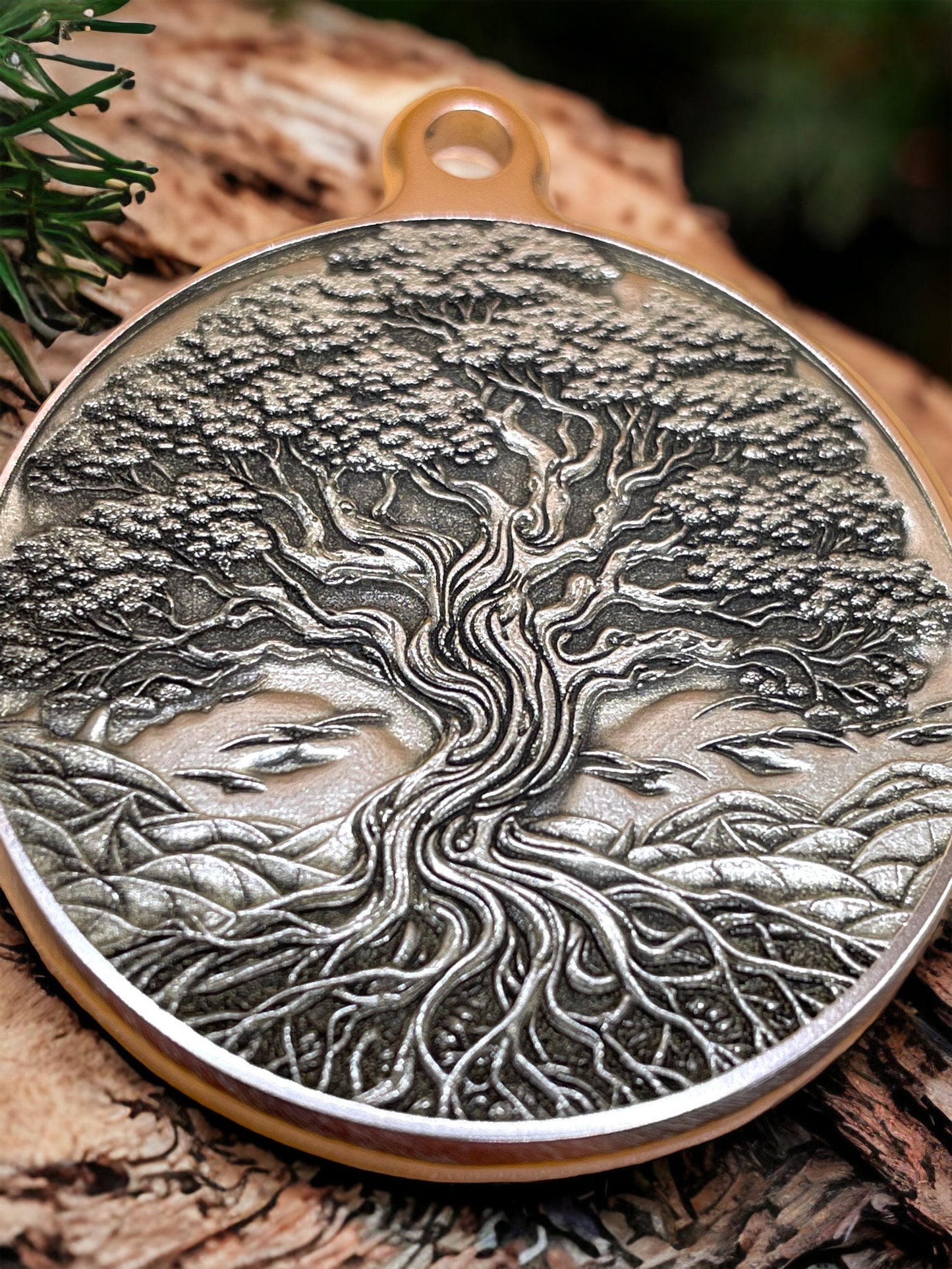 Eternal Roots - Tree of Life Brass Pendant