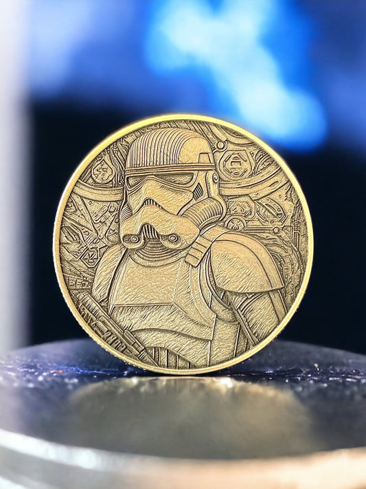 Galactic Guardians - Star Wars Stormtrooper Engraved Brass Coin