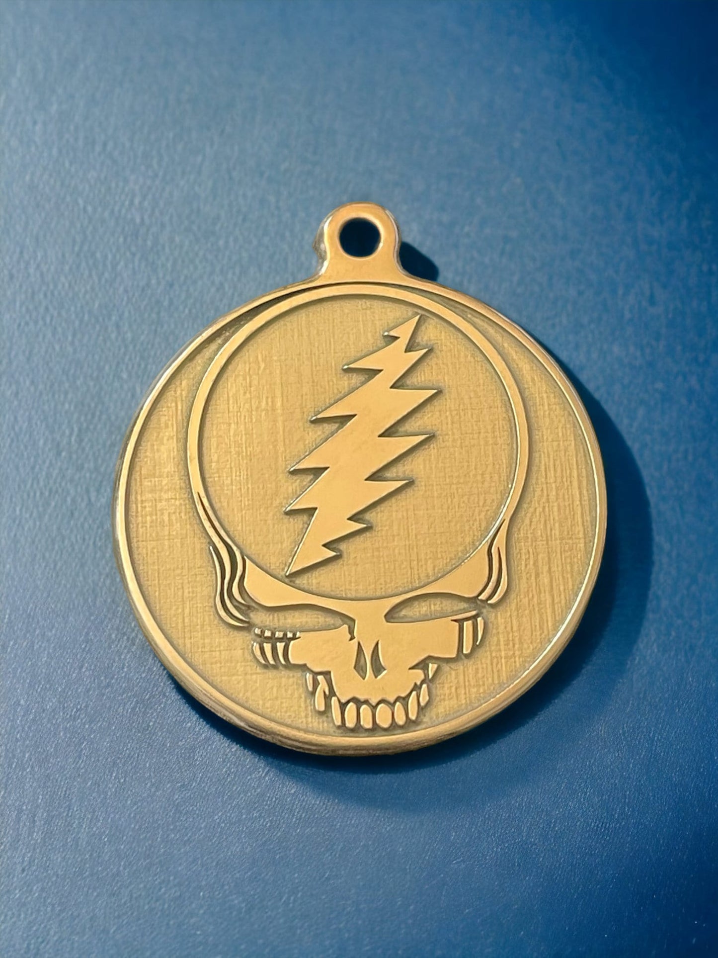 Groovy Vibes - 44mm Brass Pendant with Grateful Dead Logo Engraving