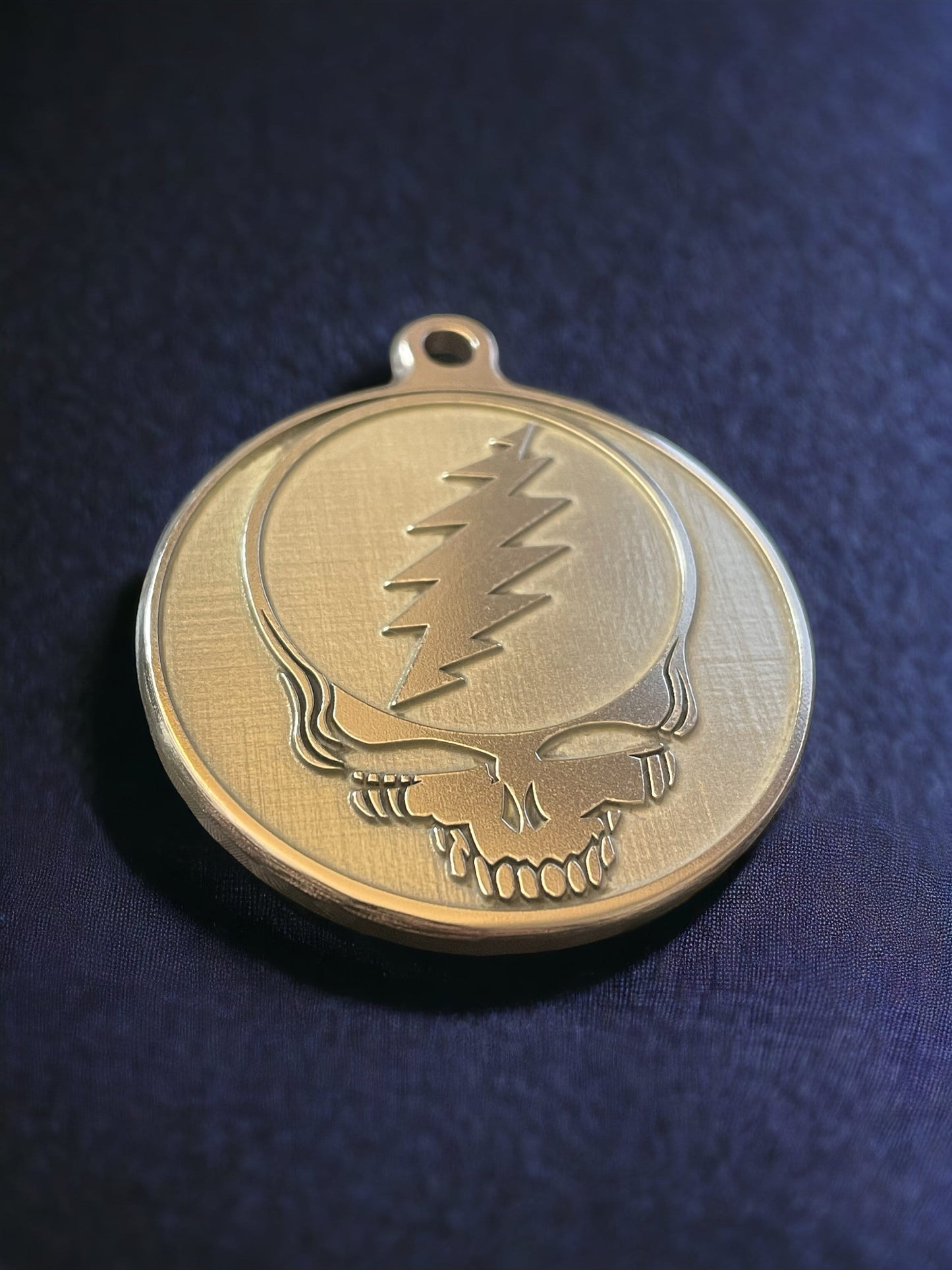 Groovy Vibes - 44mm Brass Pendant with Grateful Dead Logo Engraving