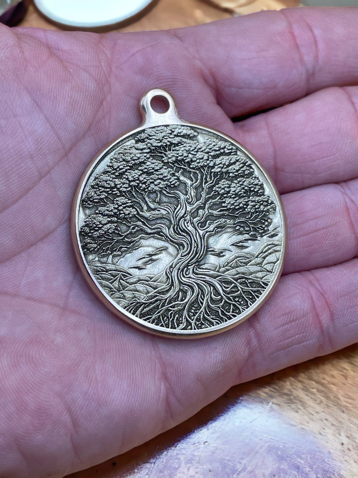 Eternal Roots - Tree of Life Brass Pendant