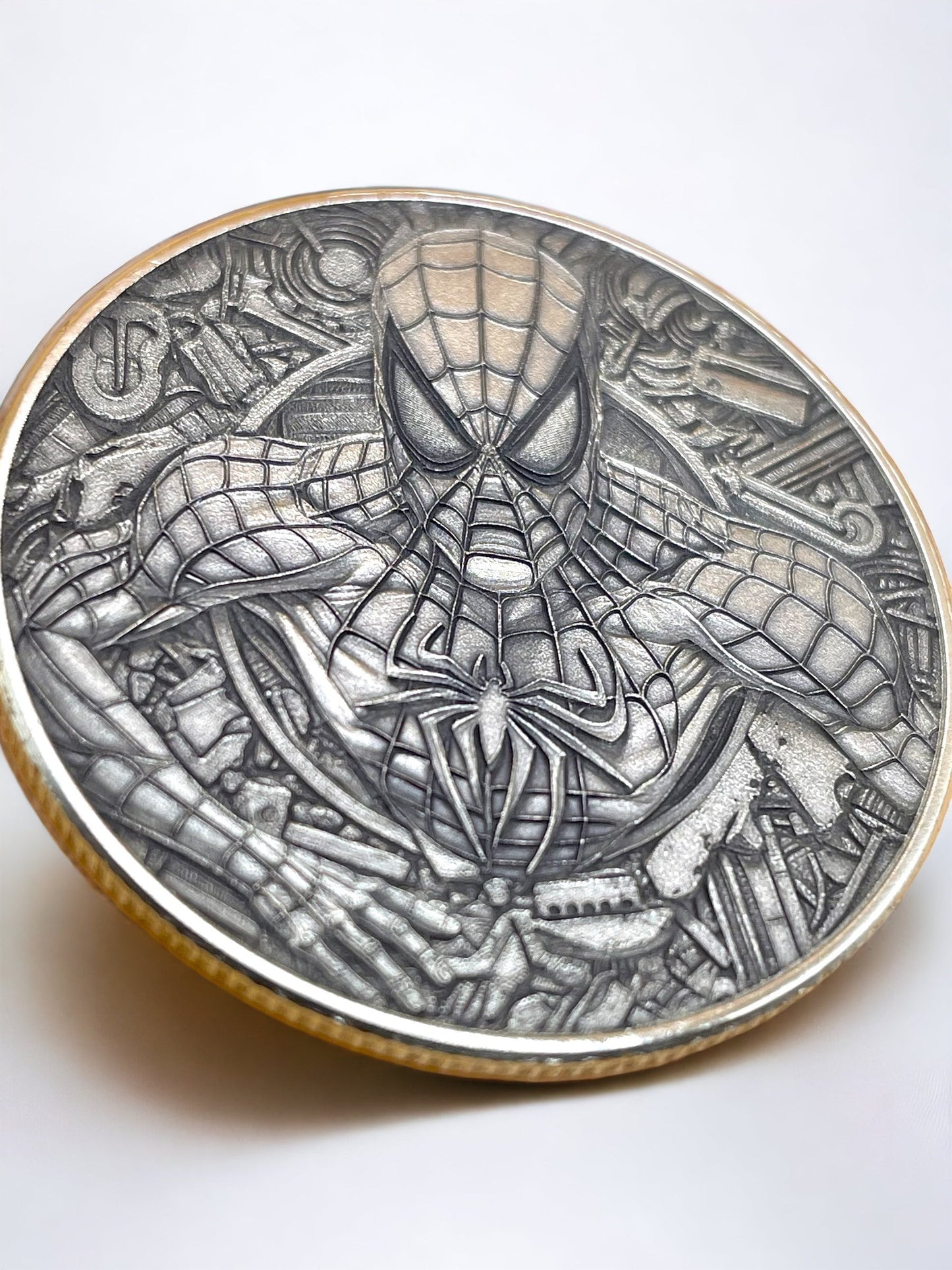 Web-Slinger's Tribute - Spider-Man Engraved Brass Coin