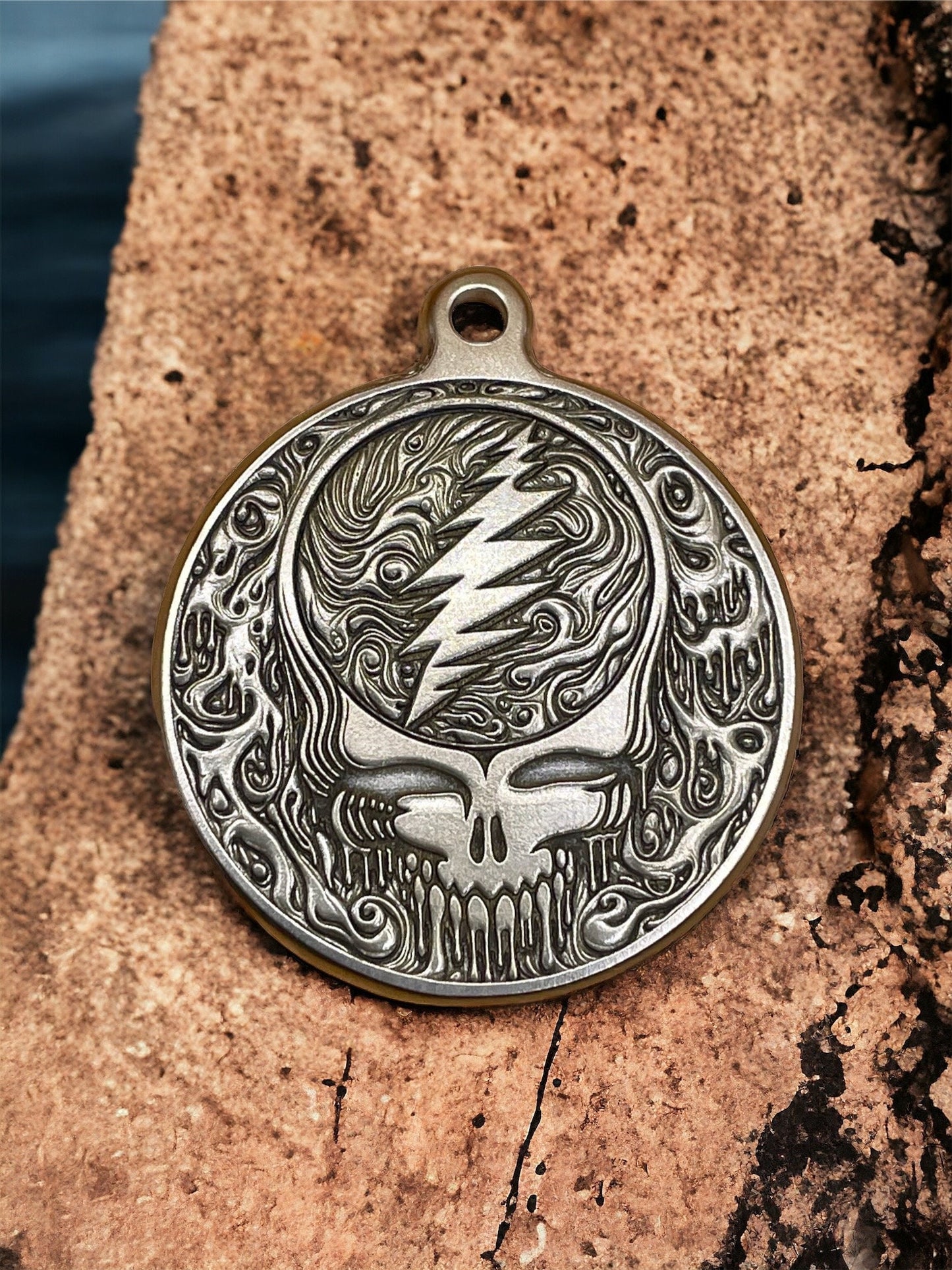 Psychedelic Groove - 44mm Brass Grateful Dead Logo Pendant