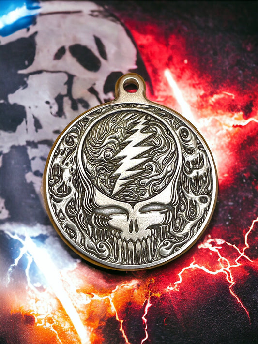 Psychedelic Groove - 44mm Brass Grateful Dead Logo Pendant