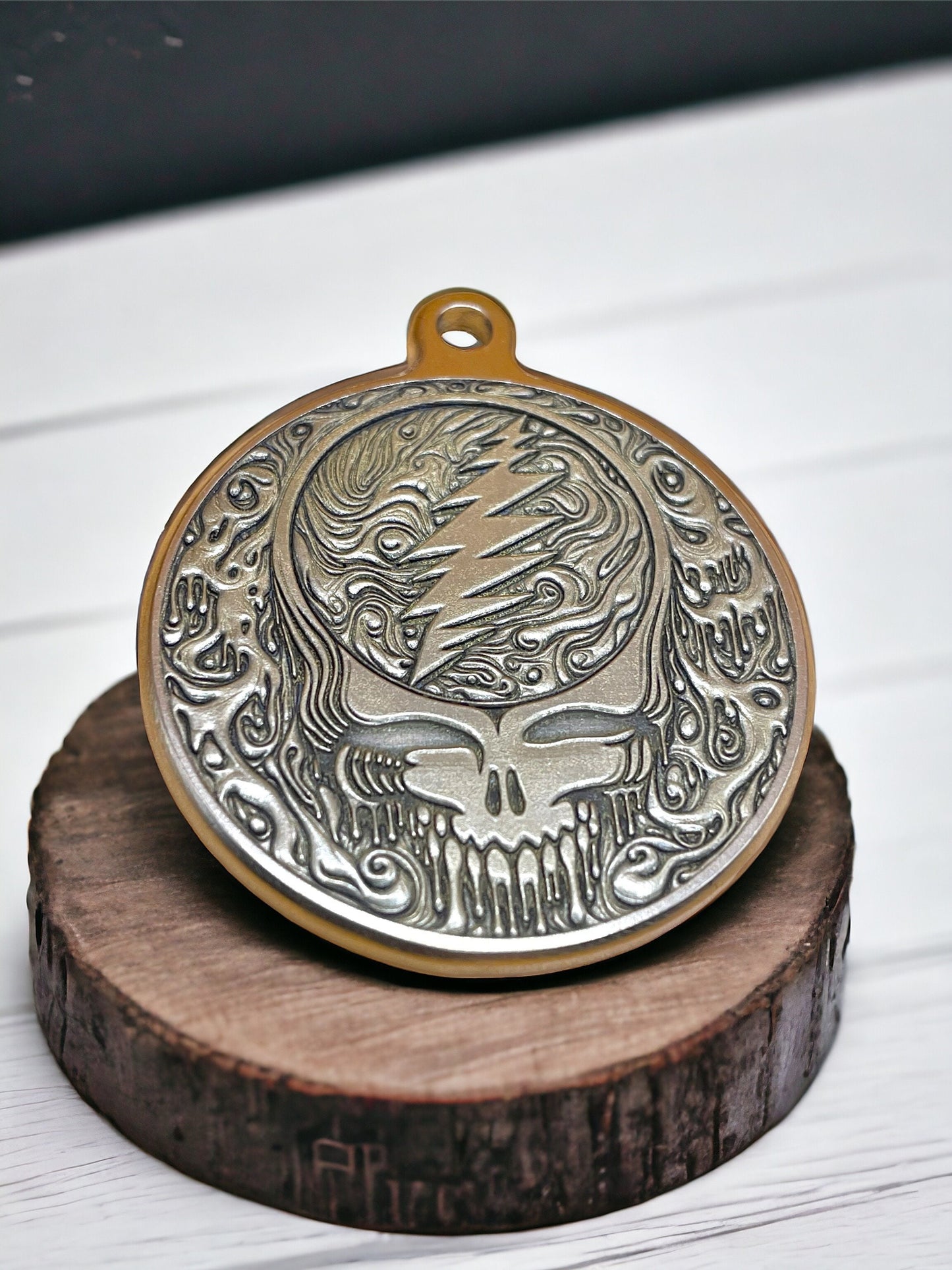 Psychedelic Groove - 44mm Brass Grateful Dead Logo Pendant